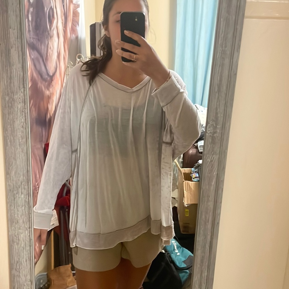 Light grey long sleeve